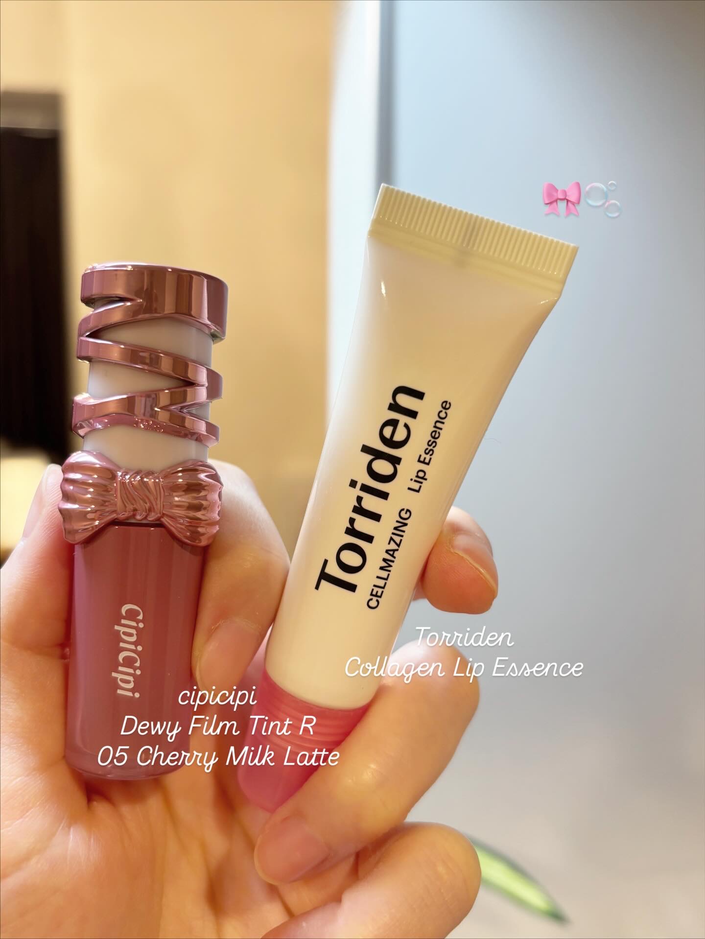 シピシピ　デューイフィルムティント　R 05 チェリーミルクラテ/CipiCipi/リップティントを使ったクチコミ（1枚目）