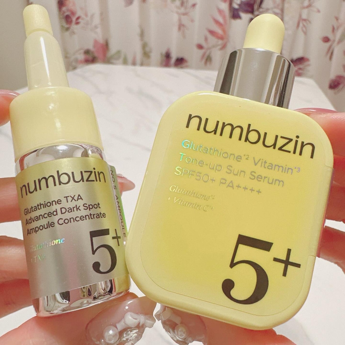 5番 白玉グルタチオンCトーンアップベース SPF50+ PA++++/numbuzin/化粧下地を使ったクチコミ(1枚目)