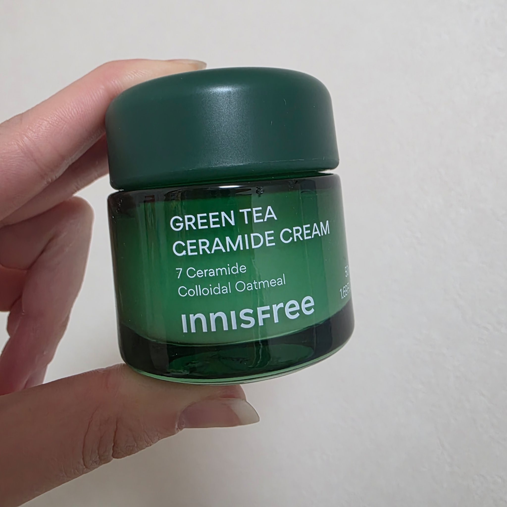 グリーンティー セラミド バリア クリーム​/innisfree/フェイスクリームを使ったクチコミ（1枚目）