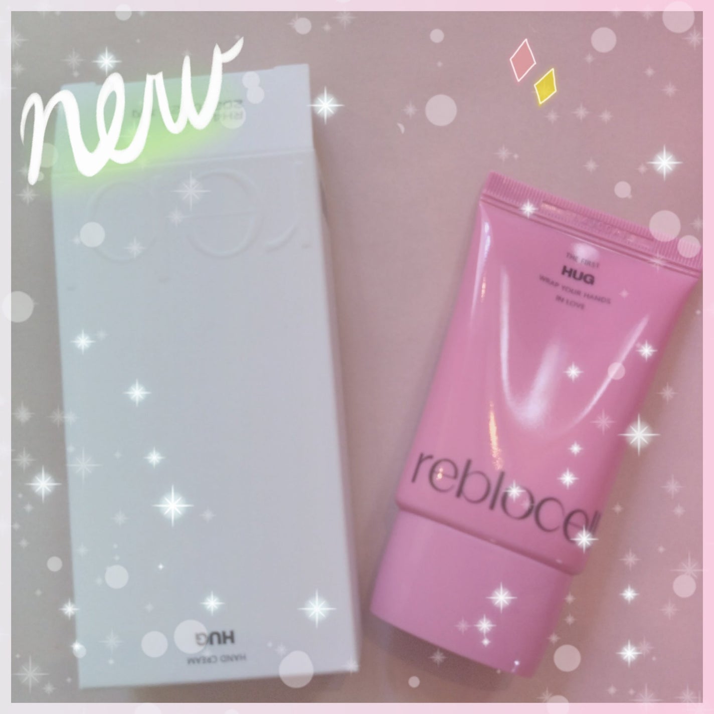 ぽぽ on LIPS 「ピンク色のパッケージが可愛いHUGハンドクリームです😽💕こちら..」(1枚目)