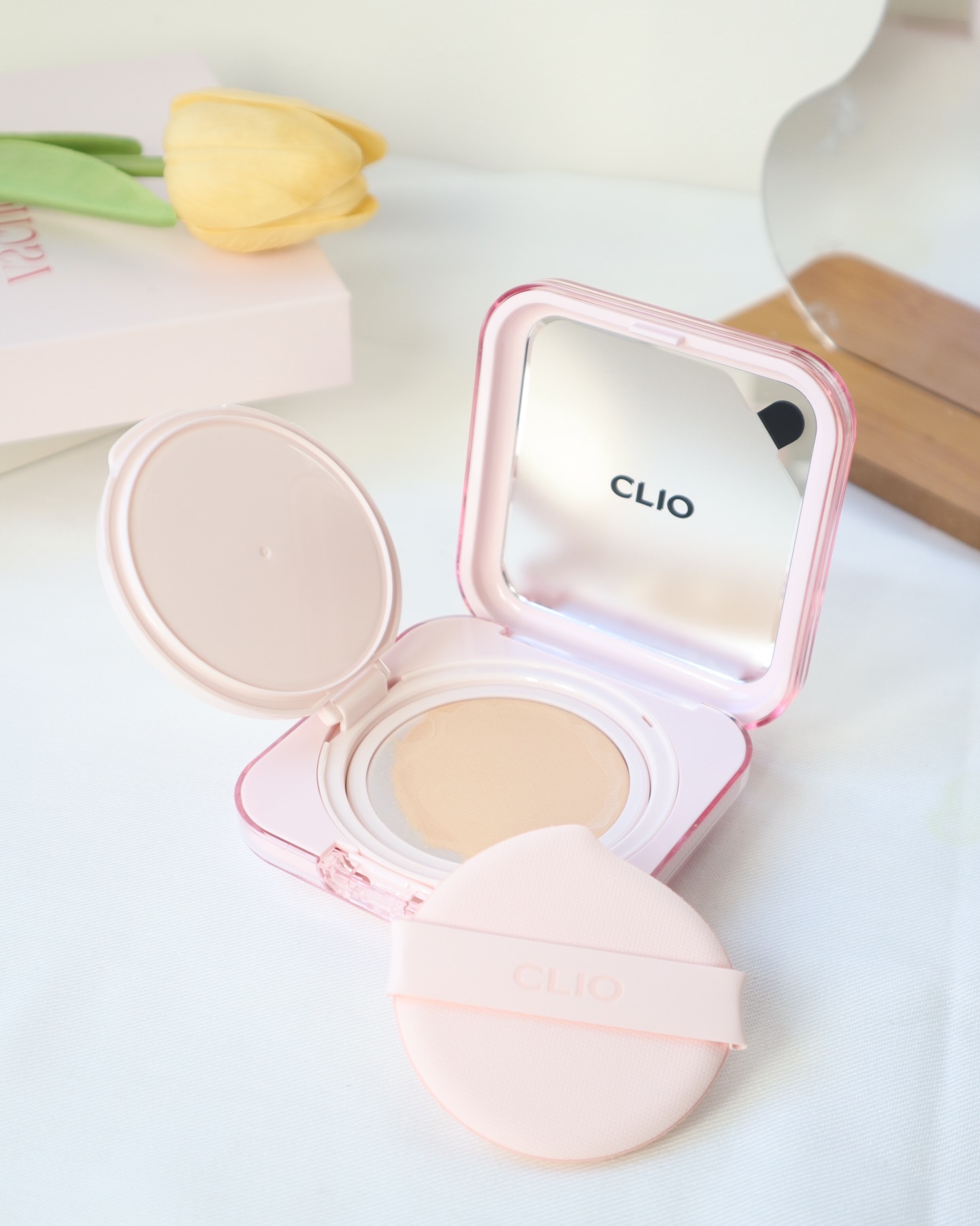 キルカバー メッシュ グロウ エッセンシャル クッション 21N リネン(LINEN)/CLIO/クッションファンデーションを使ったクチコミ（2枚目）