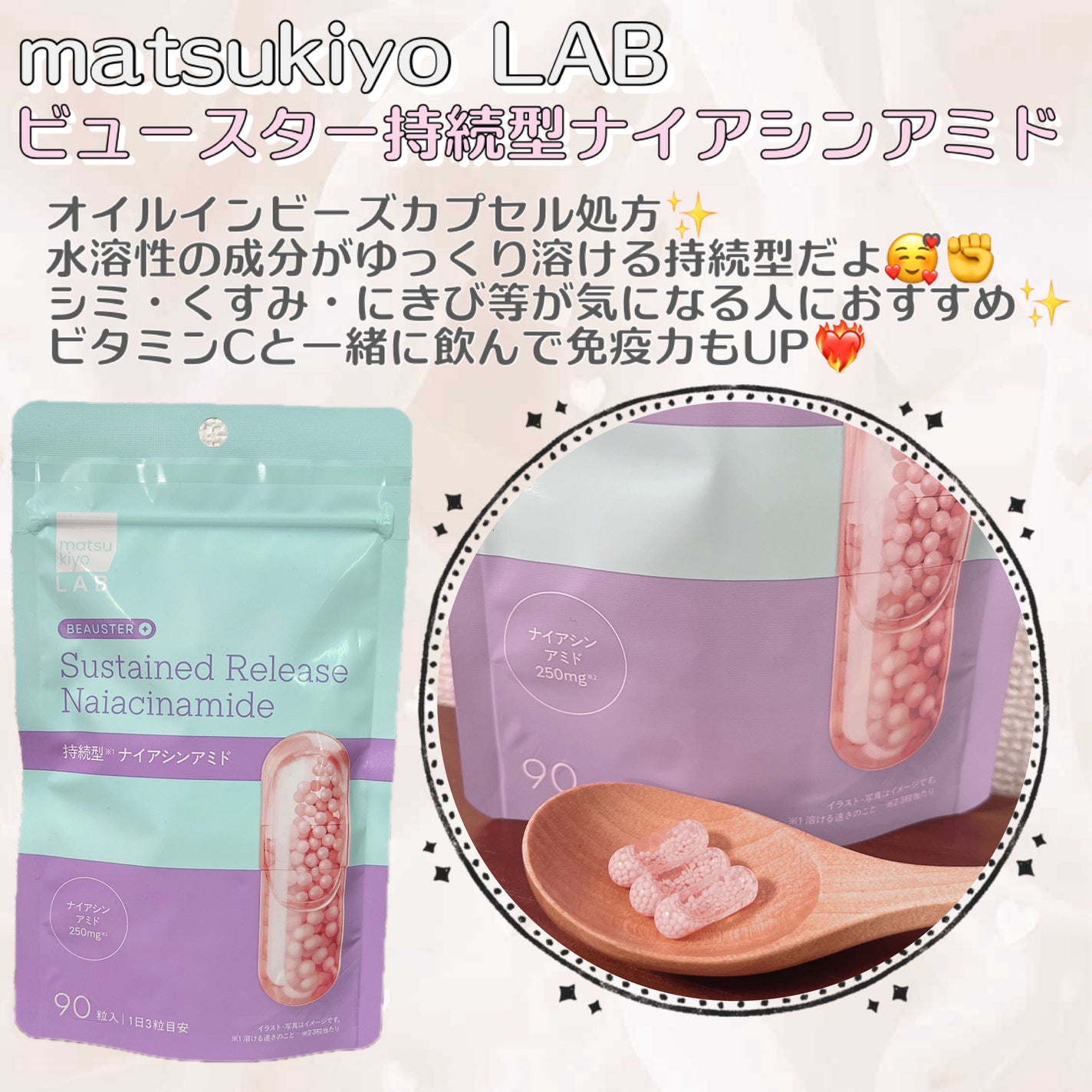 ビュースター 持続型ナイアシンアミド/matsukiyo LAB/美容サプリメントを使ったクチコミ(1枚目)