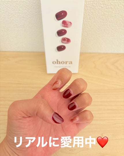 セミキュアジェルネイル(ハンド)/ohora/ネイルシールを使ったクチコミ(2枚目)