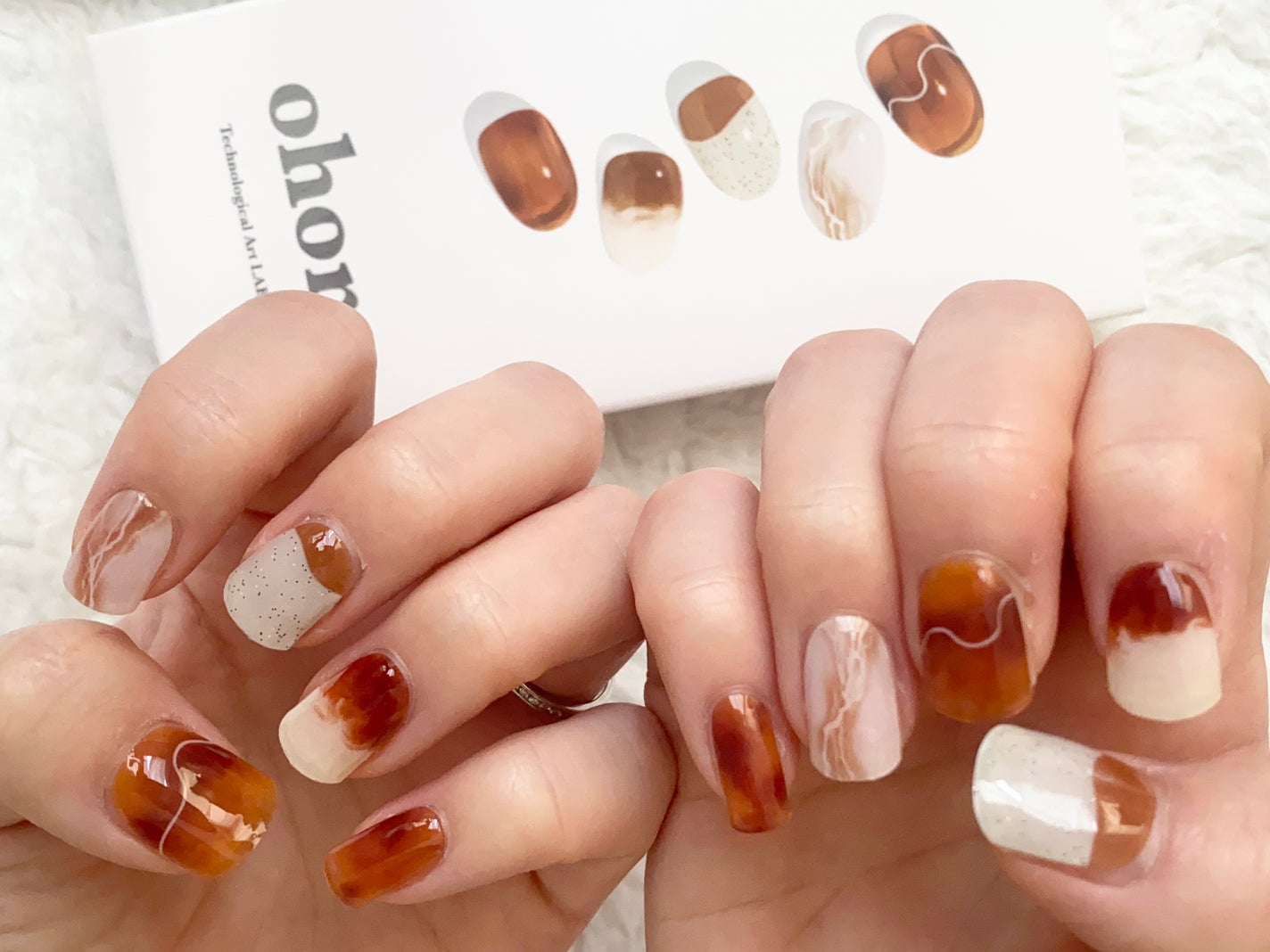 セミキュアジェルネイル(ハンド)/ohora/ネイルシールを使ったクチコミ(4枚目)