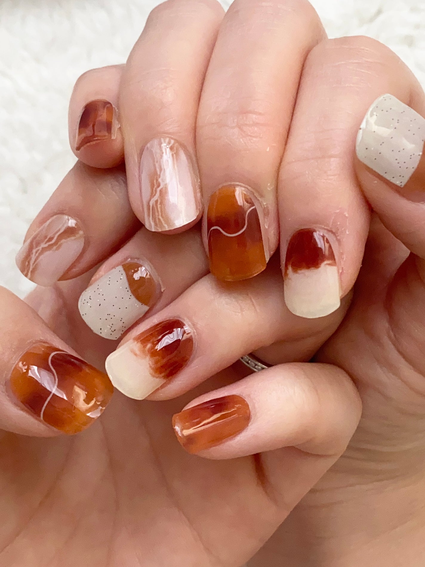 セミキュアジェルネイル(ハンド)/ohora/ネイルシールを使ったクチコミ(1枚目)