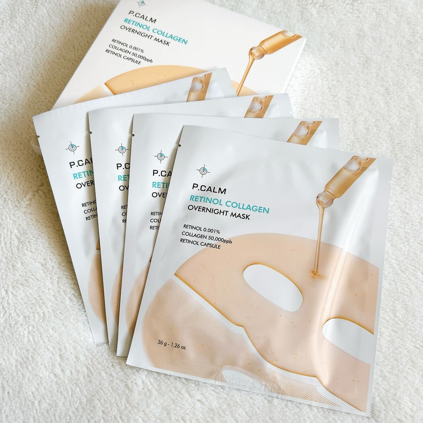 レチノール コラーゲン オーバーナイト マスク/P.CALM/シートマスク・パックを使ったクチコミ（1枚目）
