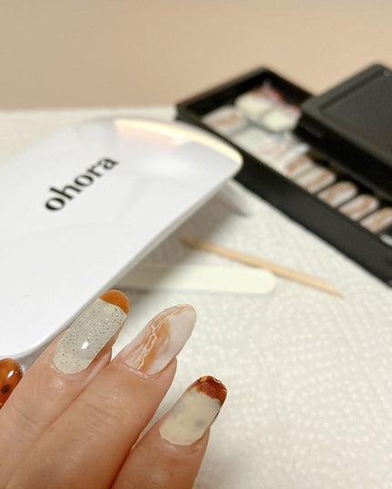 セミキュアジェルネイル(ハンド)/ohora/ネイルシールを使ったクチコミ(6枚目)