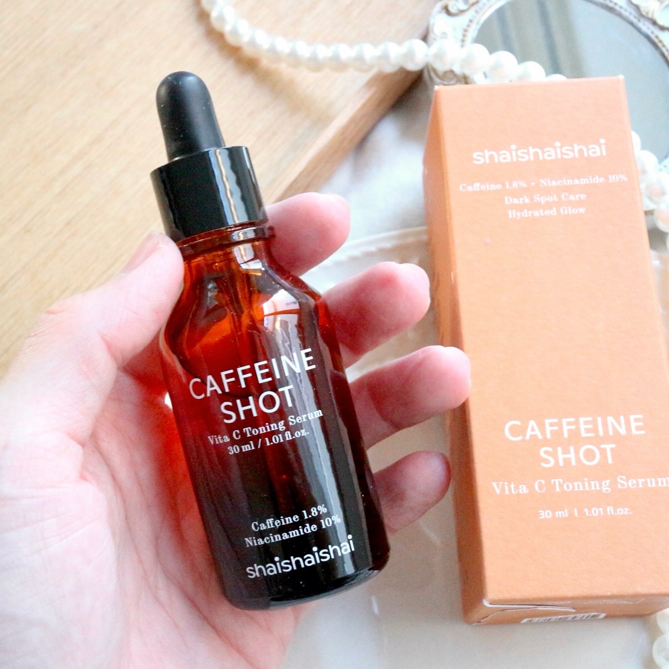 カフェインショット ビタC トーニングセラム/shaishaishai/美容液を使ったクチコミ（2枚目）