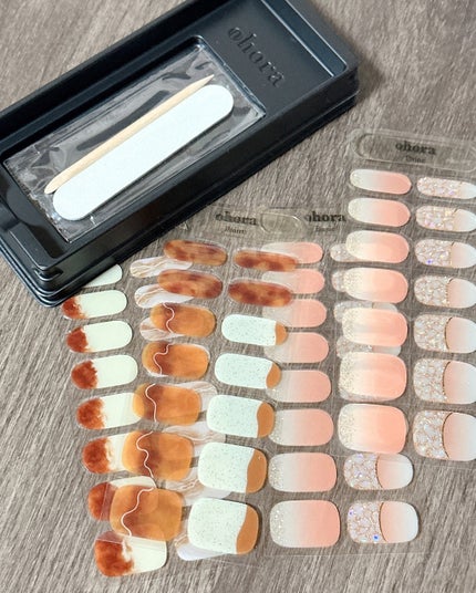 セミキュアジェルネイル(ハンド)/ohora/ネイルシールを使ったクチコミ(4枚目)