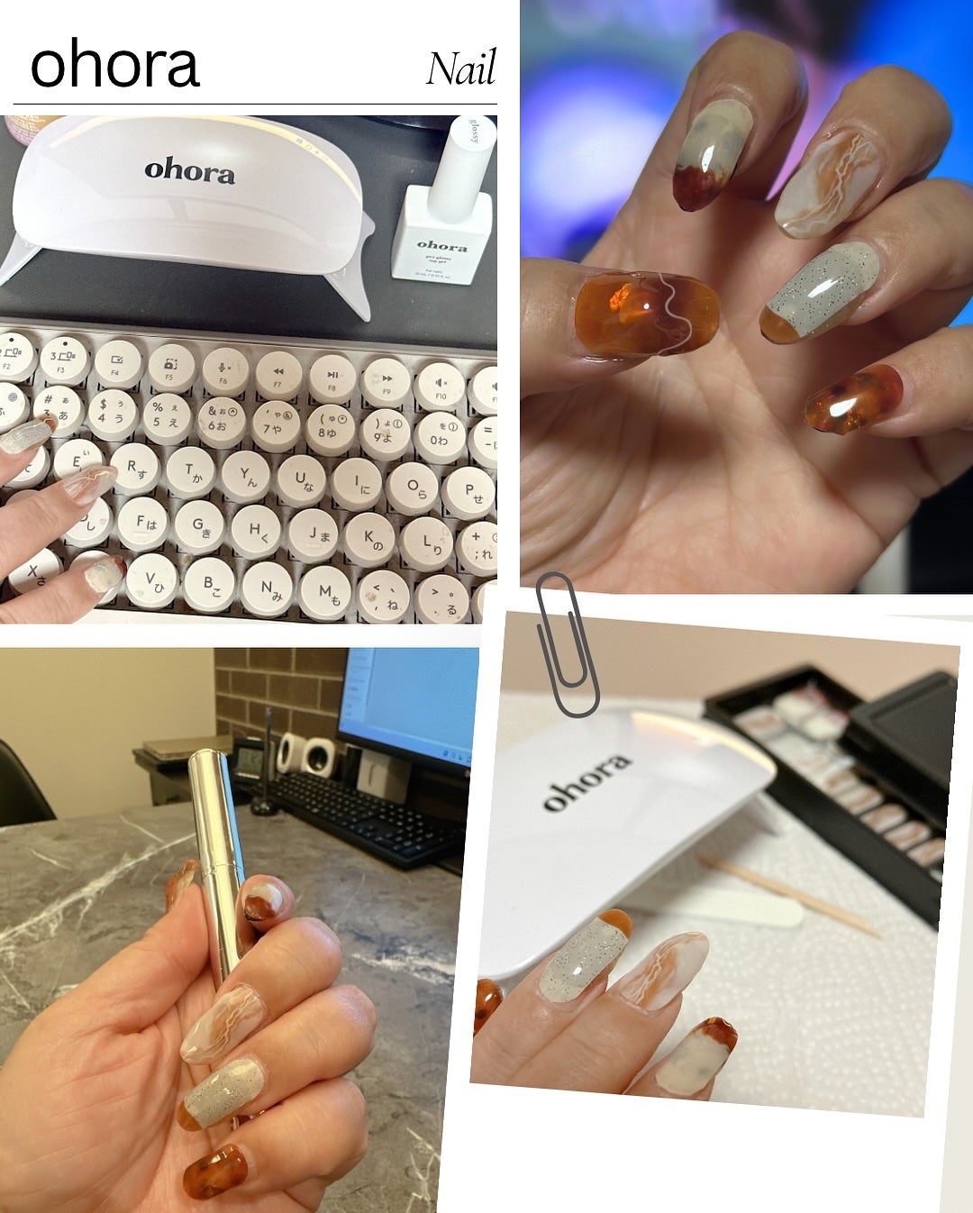セミキュアジェルネイル(ハンド)/ohora/ネイルシールを使ったクチコミ(1枚目)