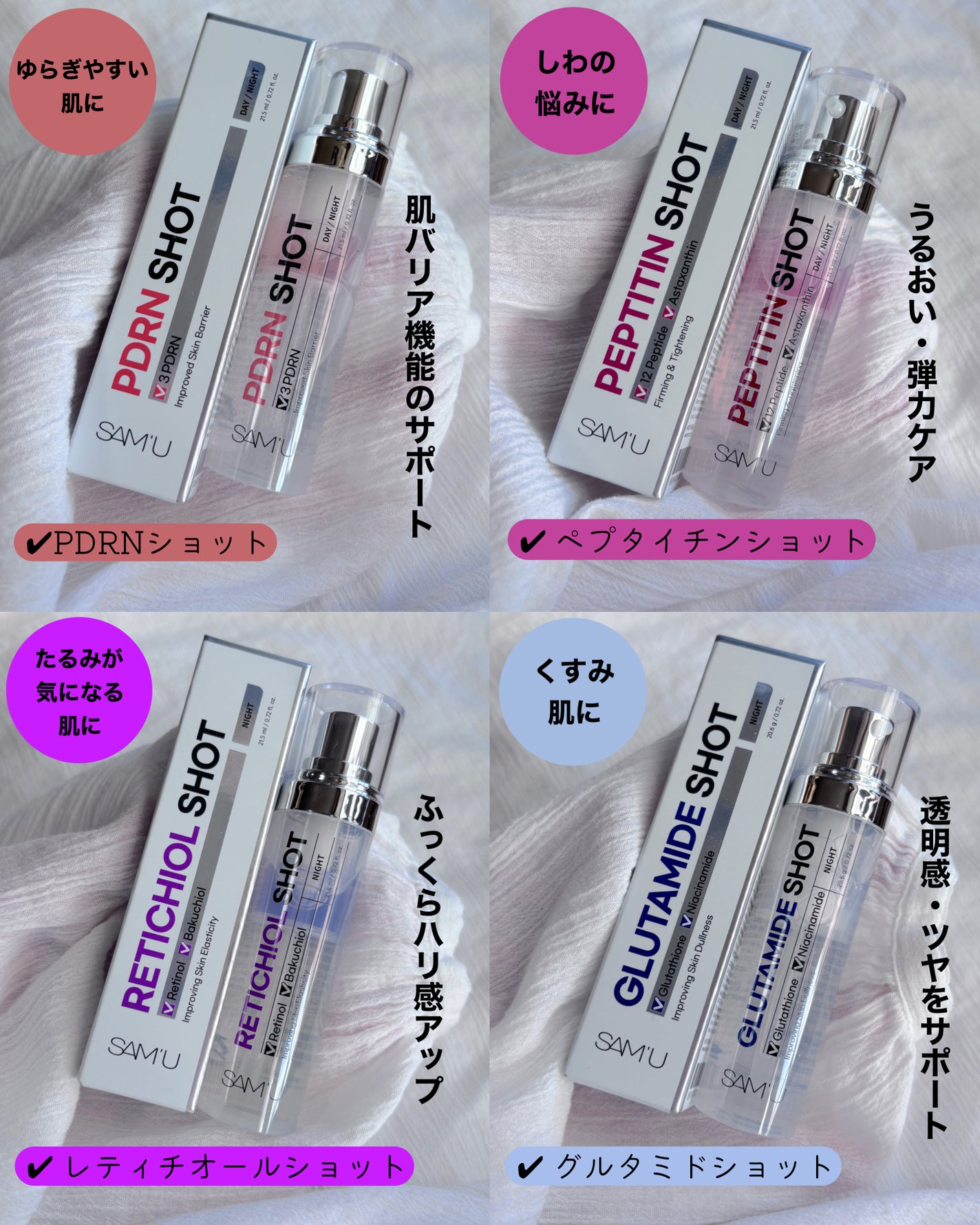 シナジーショットエディション/SAM'U/スキンケアキットを使ったクチコミ(2枚目)