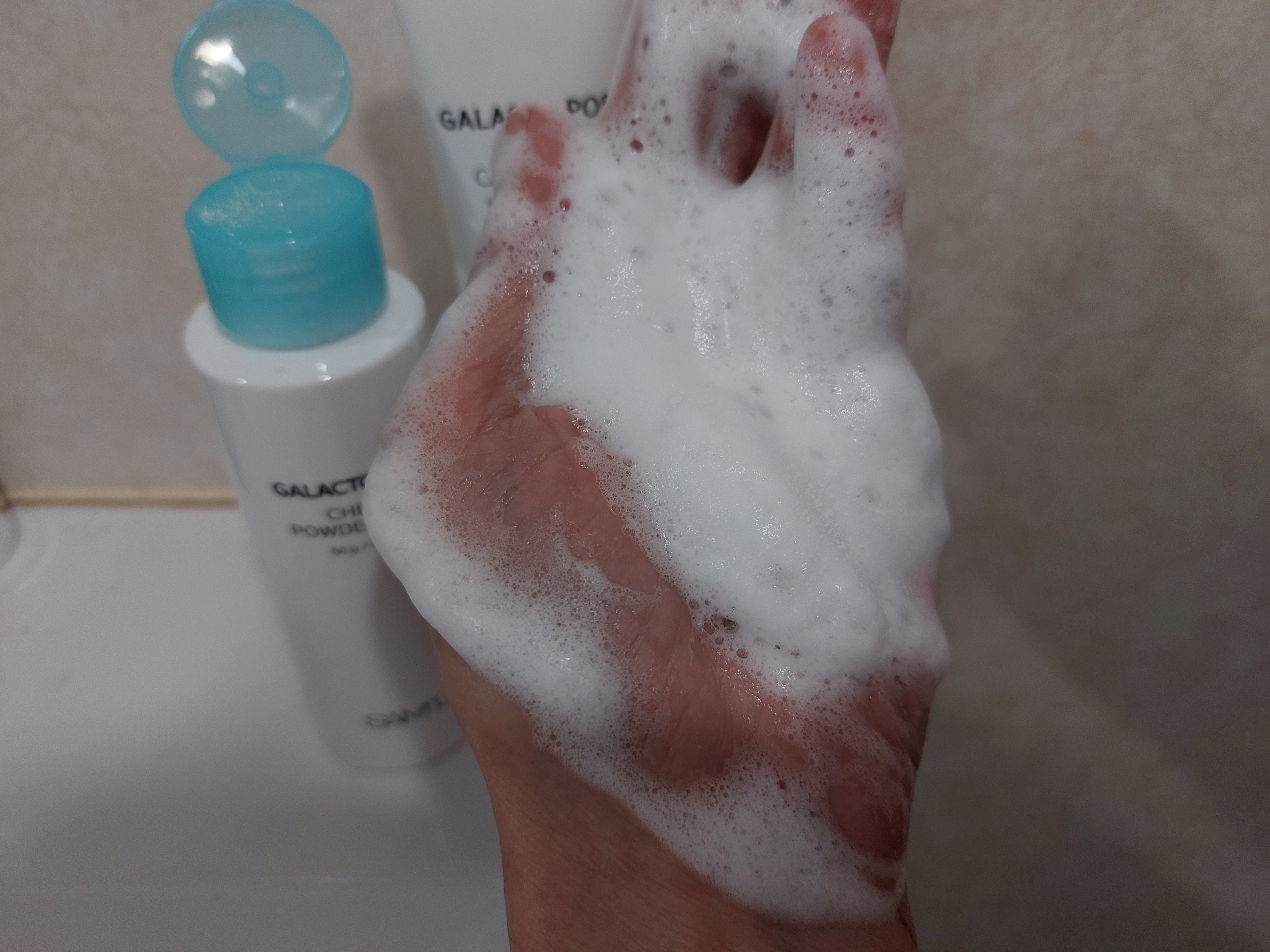 サミュ ガラクトポア チューイー パウダーウォッシュ/SAM'U/洗顔パウダーを使ったクチコミ（3枚目）