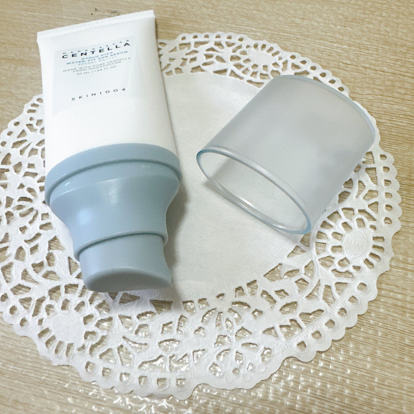 ヒアルーシカ ウォーターフィット サンセラム/SKIN1004/日焼け止めローションを使ったクチコミ(3枚目)