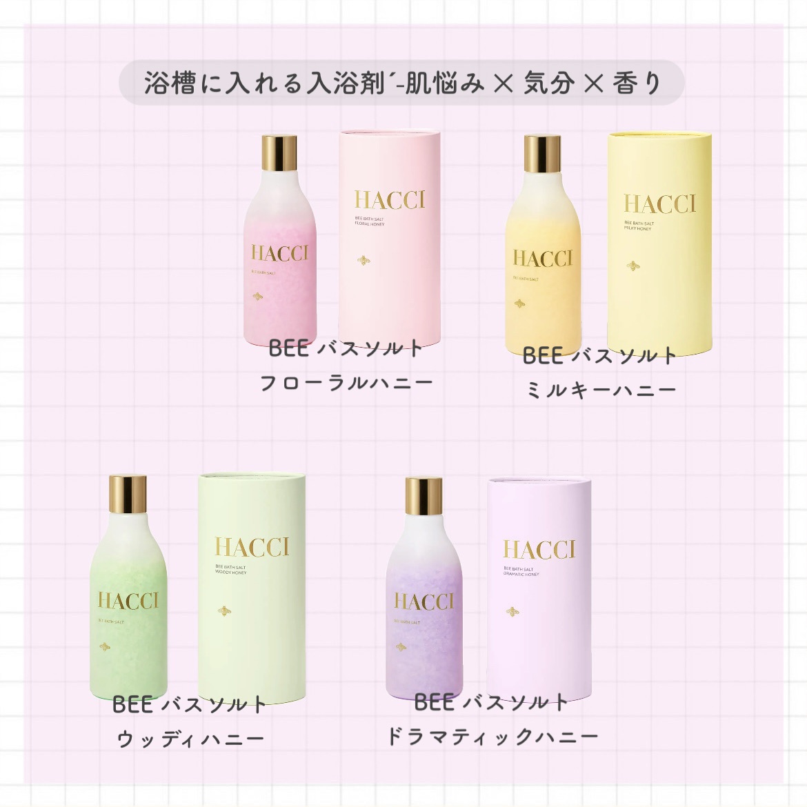 BEE バスソルト フローラルハニー/HACCI/無機塩系入浴剤を使ったクチコミ（2枚目）