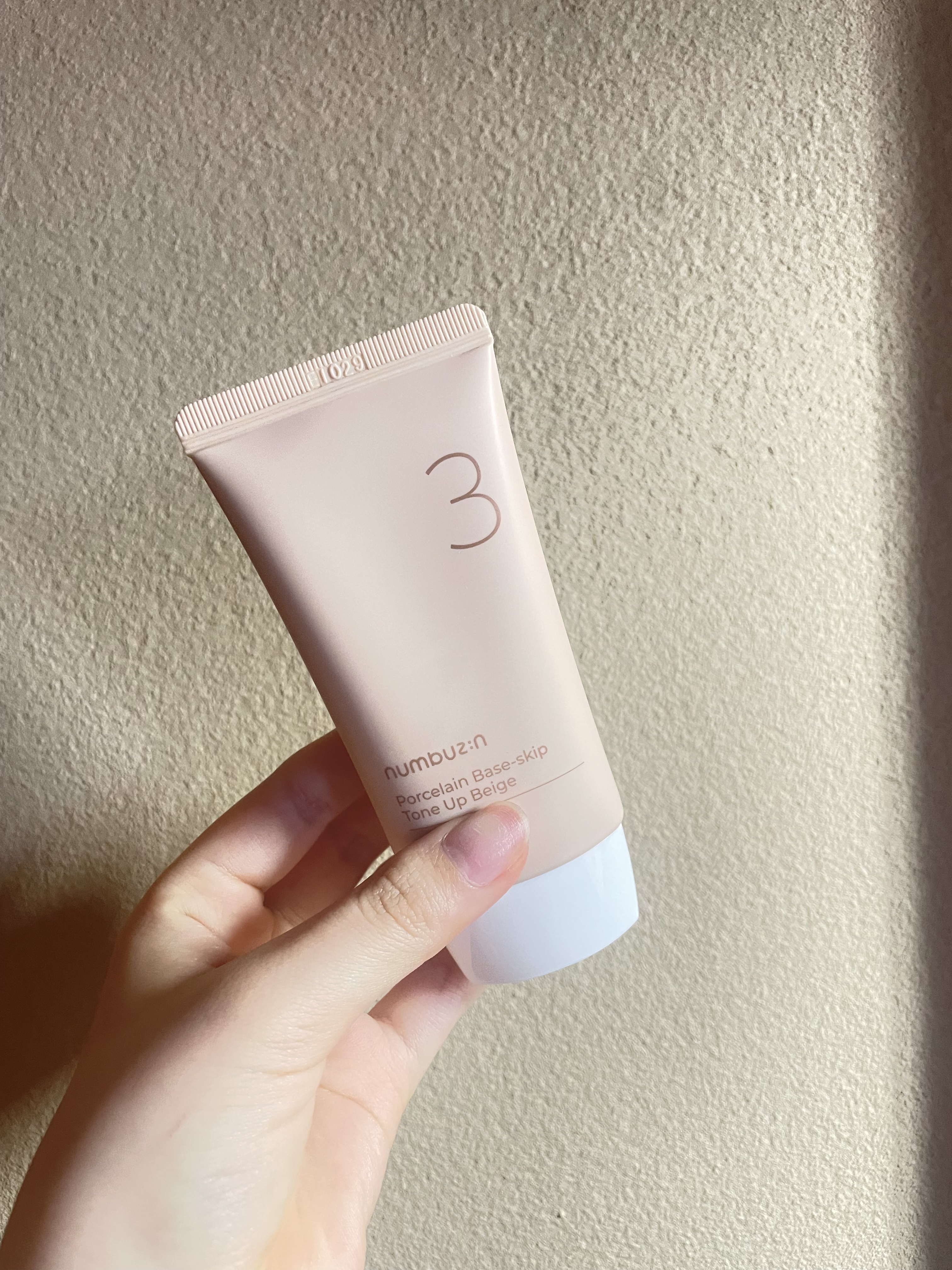 3番 ノーファンデ陶器肌トーンアップクリーム/numbuzin/化粧下地を使ったクチコミ（1枚目）