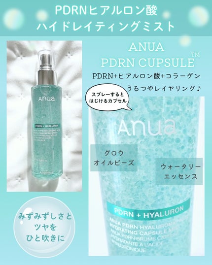 PDRNヒアルロン酸ハイドレイティングミスト/Anua/ミスト状化粧水を使ったクチコミ(2枚目)