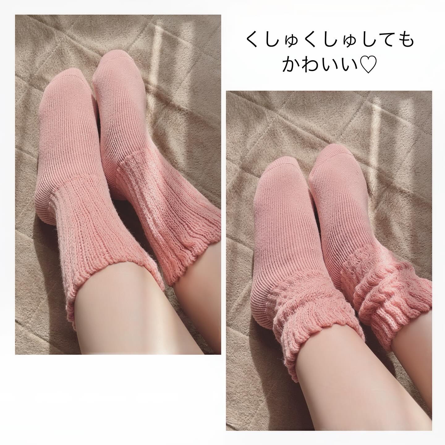 &ONDO 起毛であったかルームソックス　ミドル丈/サーモス/暖かい靴下を使ったクチコミ（2枚目）