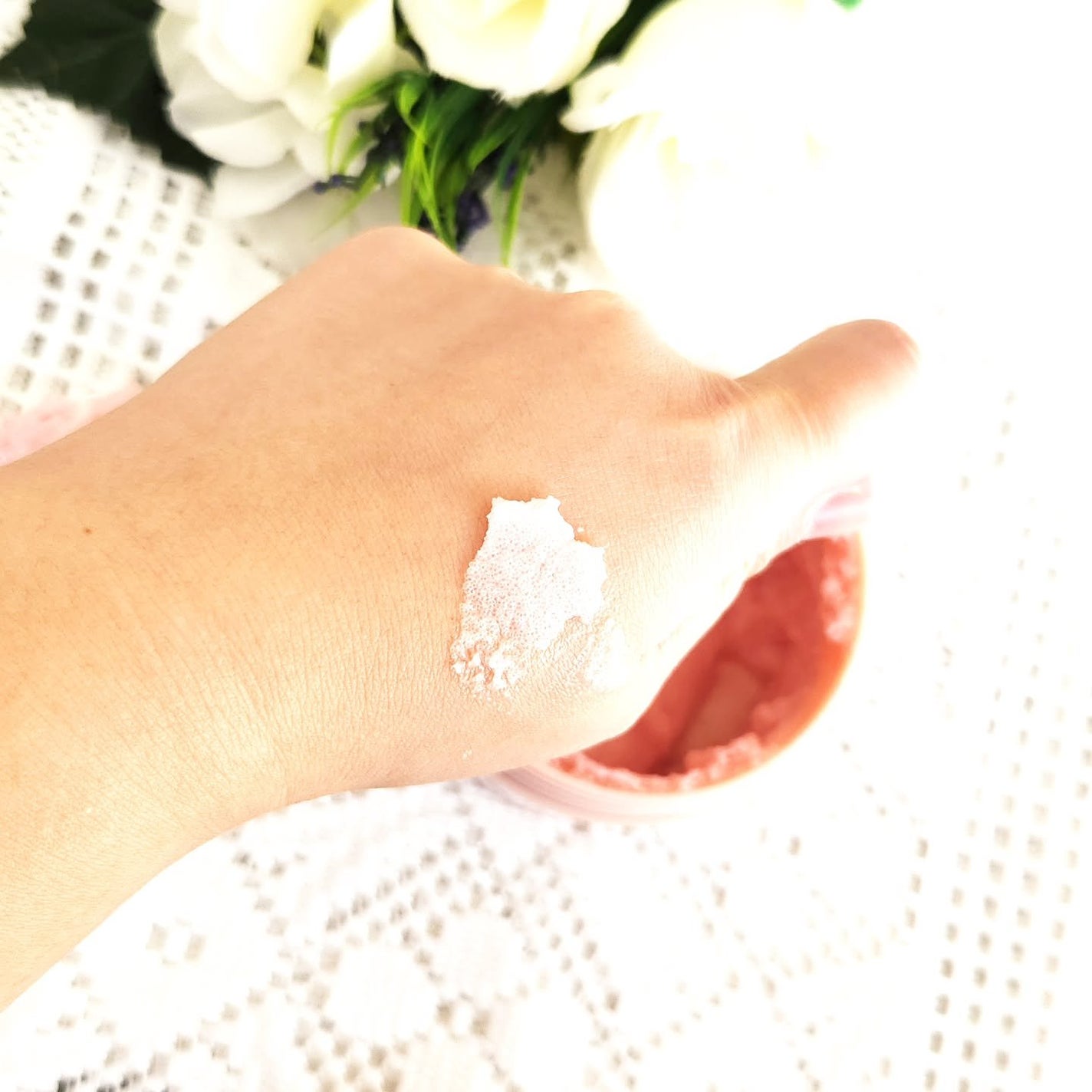 Q+Me スウィート ボム タラソ スクラブ/AGARISM/バスト・ヒップケアを使ったクチコミ(3枚目)