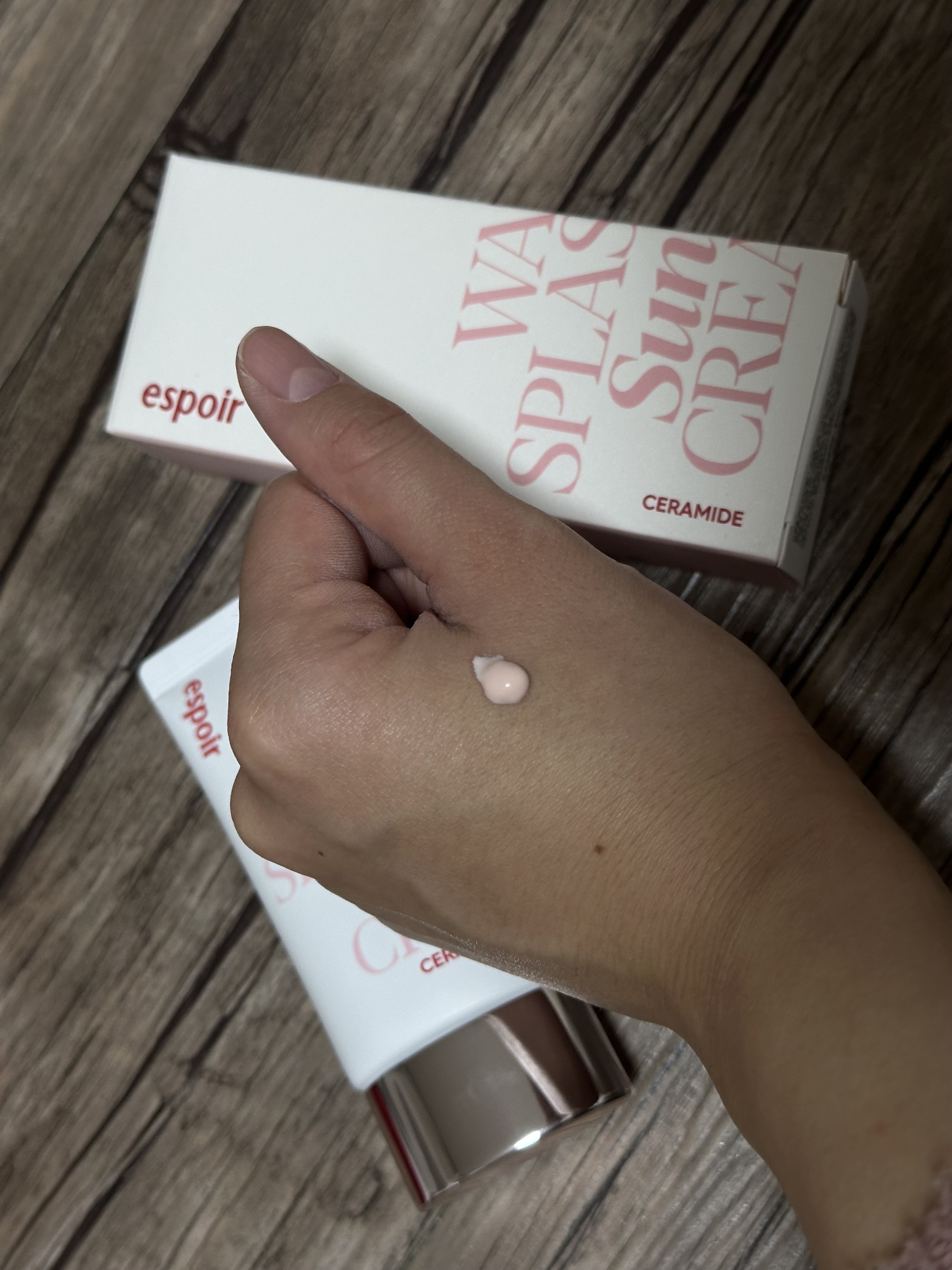 ウォータースプラッシュサンクリーム セラミド/espoir/日焼け止めクリームを使ったクチコミ（2枚目）