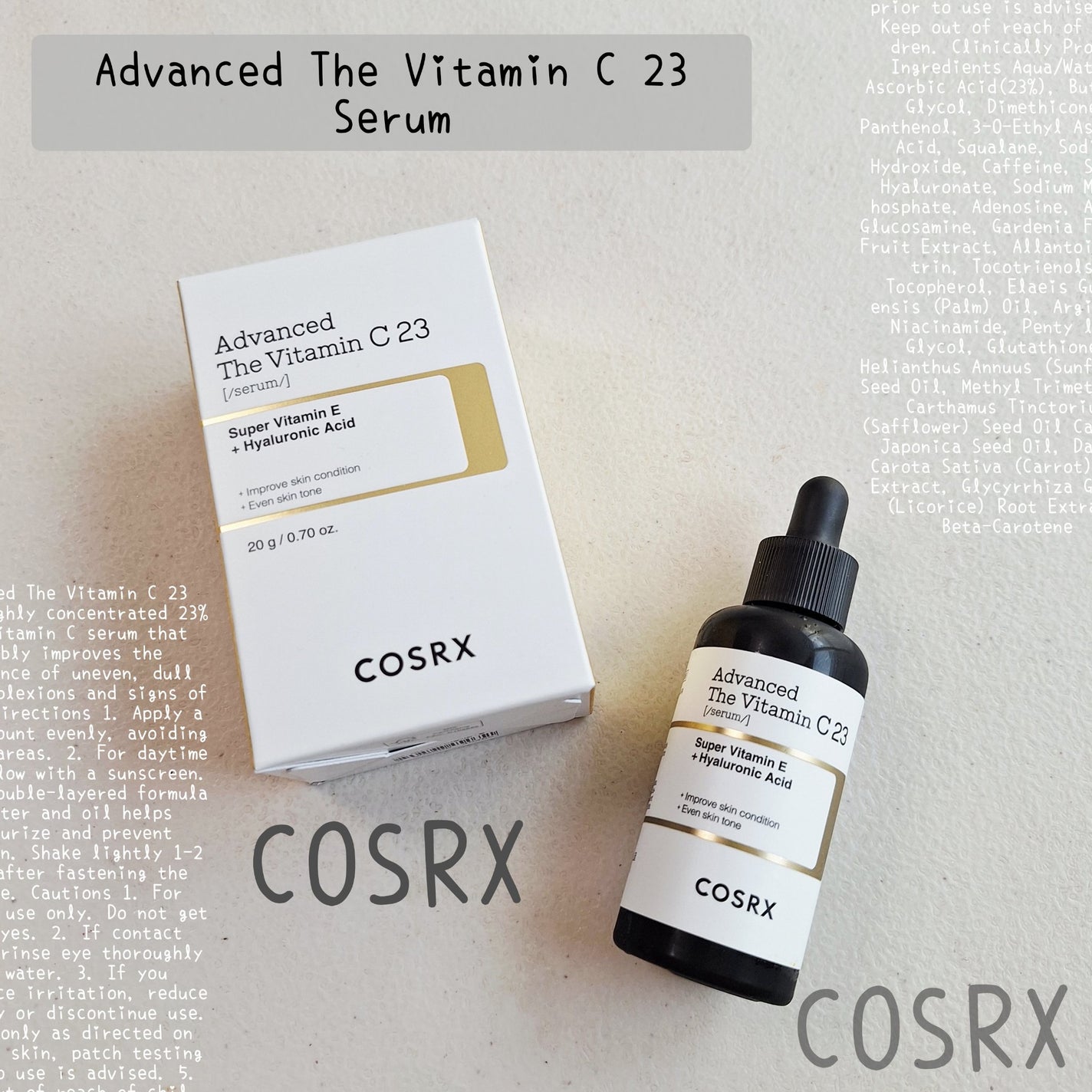 RXアドバンスド ザ・ビタミンC23セラム/COSRX/美容液を使ったクチコミ(1枚目)