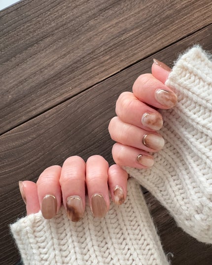 セミキュアジェルネイル(ハンド)/ohora/ネイルシールを使ったクチコミ(5枚目)