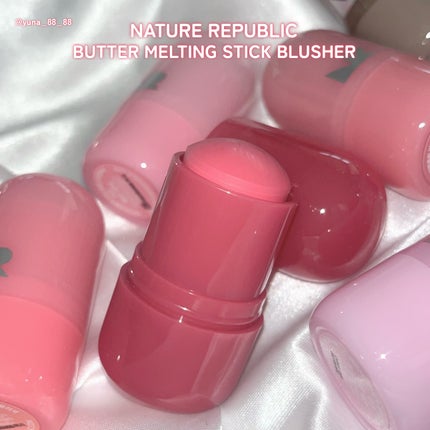 バターメルティングスティック 04ラベンダーバター/ネイチャーリパブリック/チークを使ったクチコミ(3枚目)