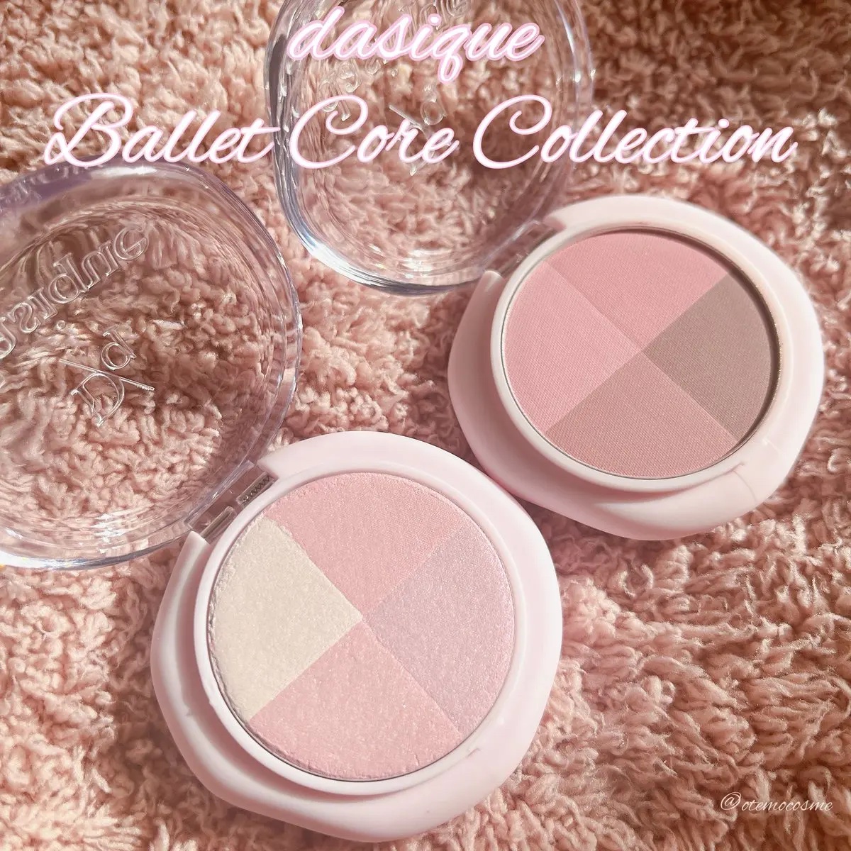 dasique
バレエコアマルチクアッドシャドウ

この丸くてコロンとしたフォルム可愛すぎない？🥹持ってるだけでテンション上がるしちゃんと使いやすい！それぞれ単品使いも可愛いけど私的には2個使いがおすすめ♡ラメの方はハイライトとしても使え