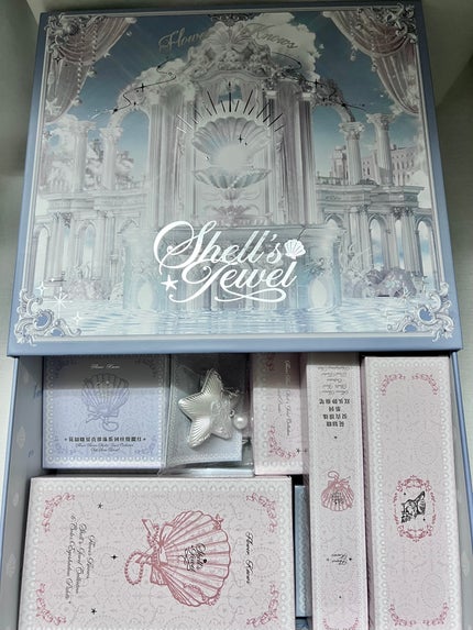 シェルズジュエルコレクション 6色アイシャドウパレット/FlowerKnows/アイシャドウパレットを使ったクチコミ(5枚目)