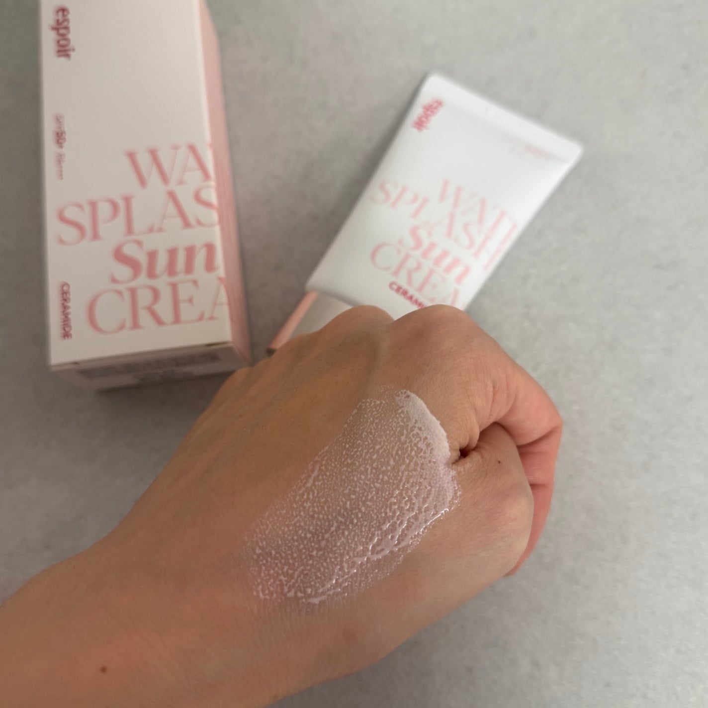 ウォータースプラッシュサンクリーム セラミド/espoir/日焼け止めクリームを使ったクチコミ(3枚目)