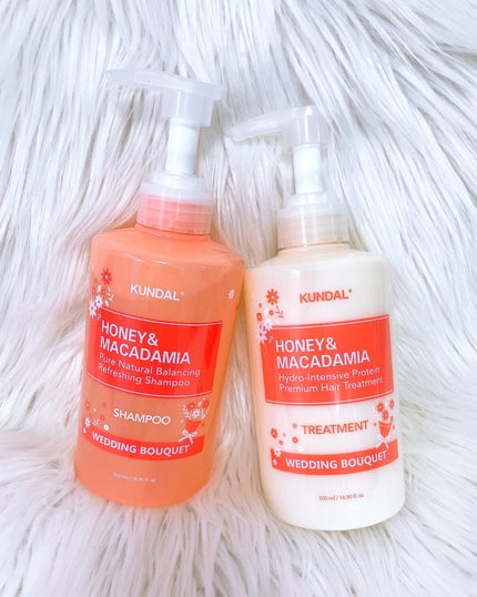 ハニー&マカデミア シャンプー&トリートメント『ウェディングブーケの香り』/KUNDAL/市販シャンプーを使ったクチコミ(5枚目)