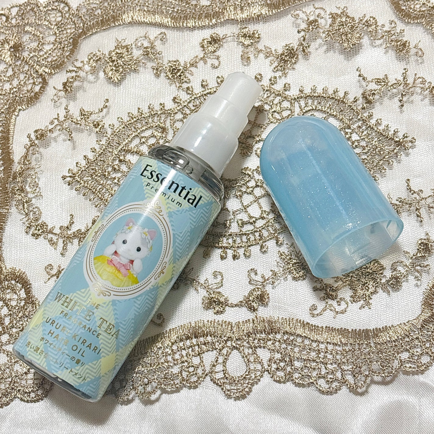 エッセンシャル プレミアム うるりキラリオイル ホワイトティーの香り/エッセンシャル/ヘアオイルを使ったクチコミ(5枚目)