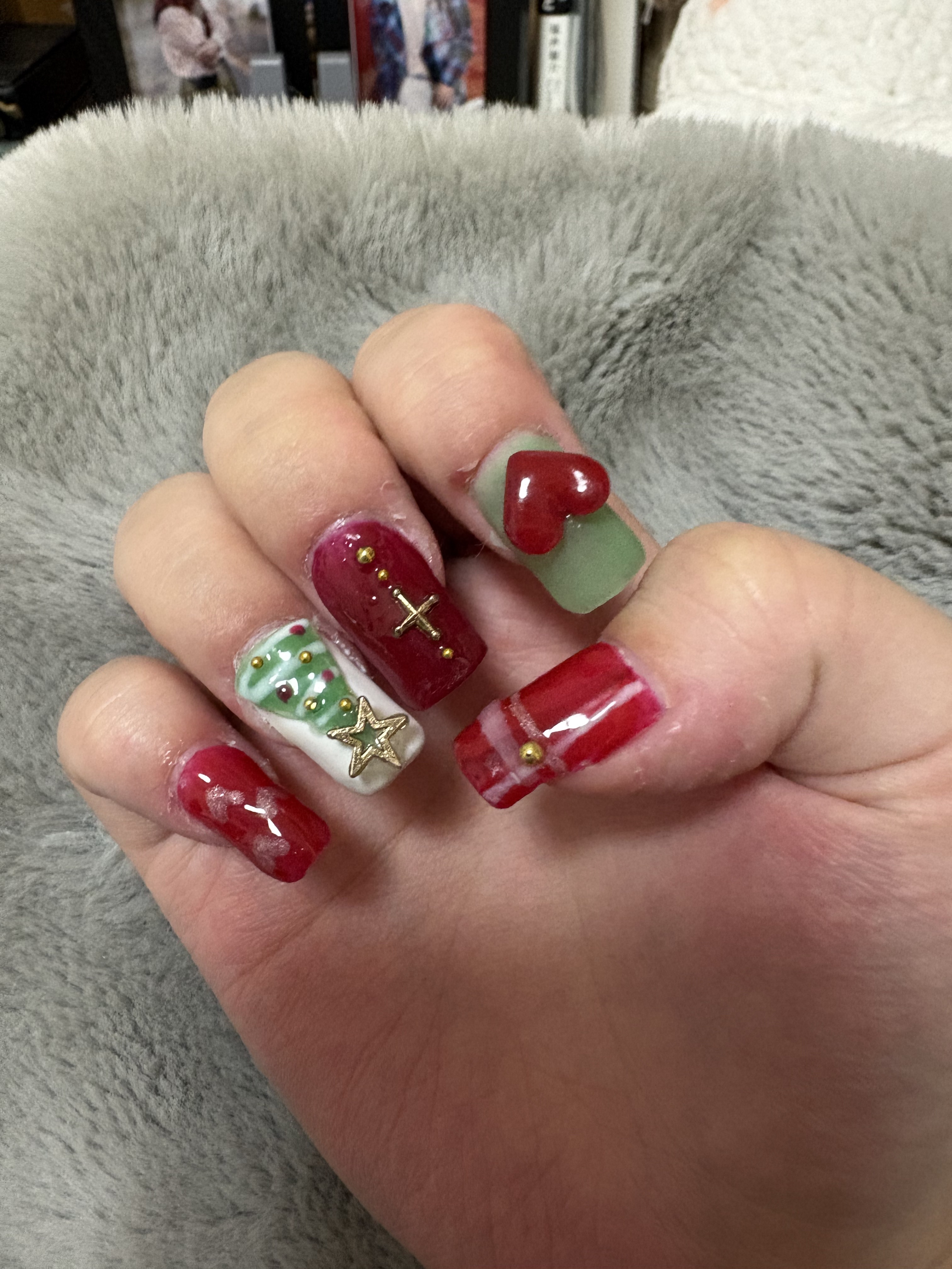 #ネイル,#クリスマスネイルのネイルデザイン