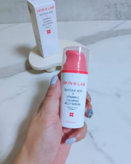 グリコール酸×ビタミンC カーミングゼリーセラム/SKIN&LAB/美容液を使ったクチコミ(2枚目)