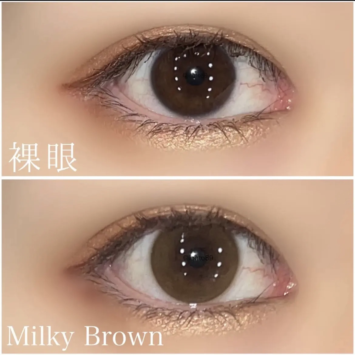 ShineTouch 1day ミルキーブラウン/OLENS/ワンデー（１DAY）カラコンを使ったクチコミ（2枚目）