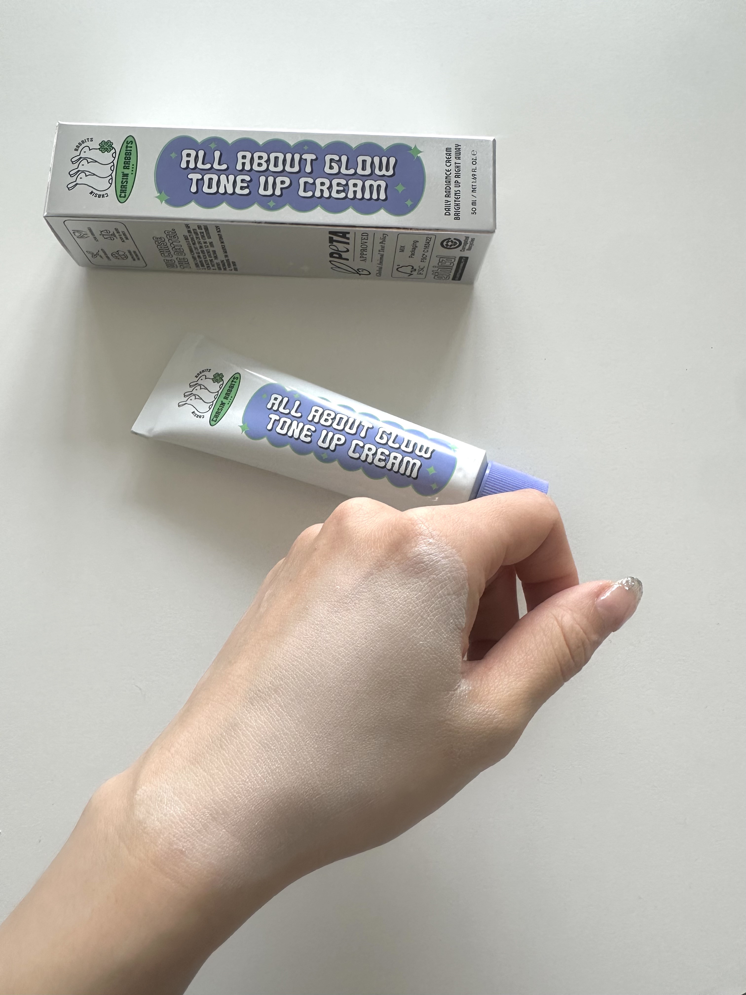 オールアバウトグロウトーンアップクリーム/CHASIN'RABBITS/化粧下地を使ったクチコミ（3枚目）