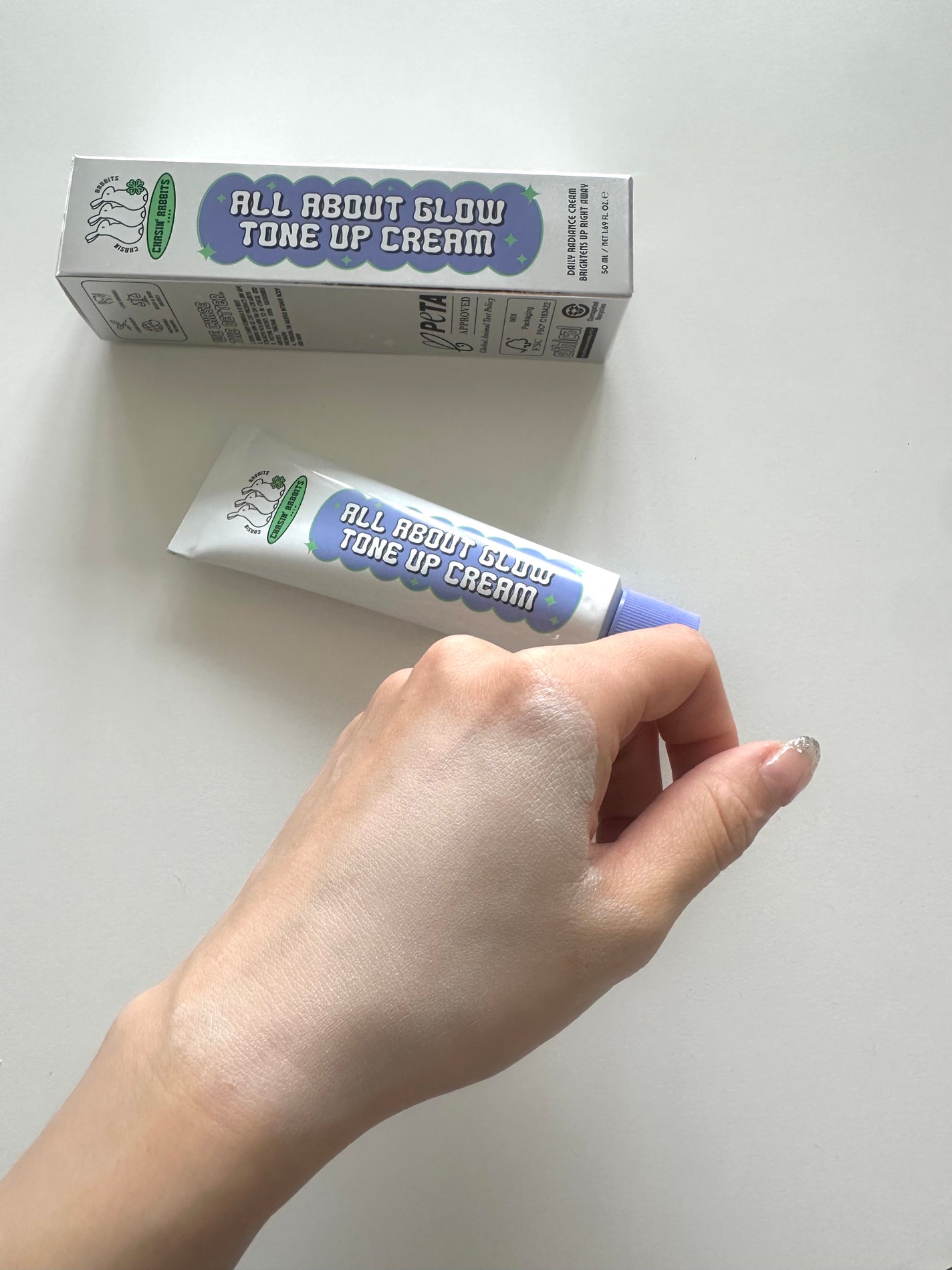オールアバウトグロウトーンアップクリーム/CHASIN'RABBITS/化粧下地を使ったクチコミ(3枚目)