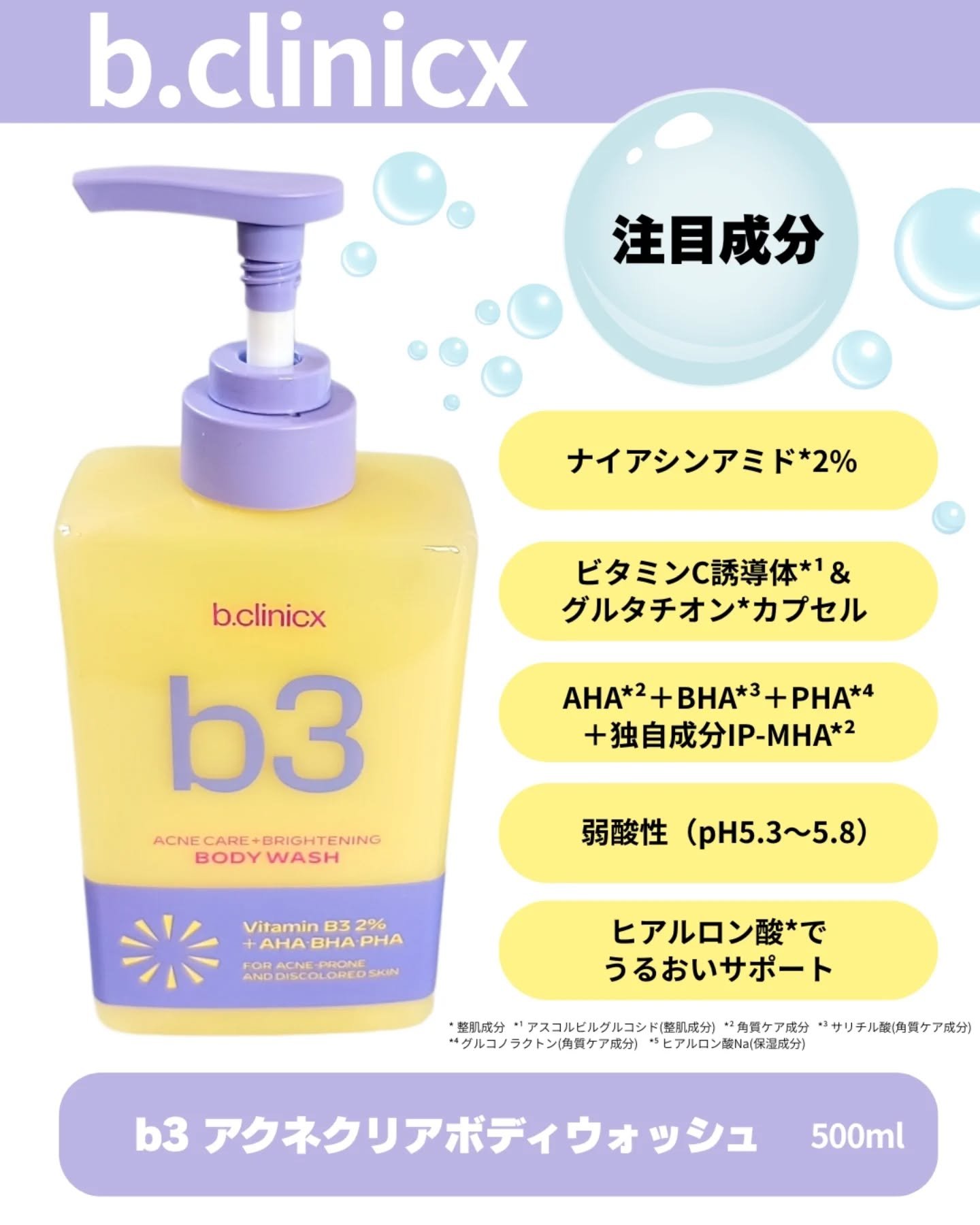 B3 アクネ クリア ボディウォッシュ/b.clinicx/ボディソープを使ったクチコミ（2枚目）