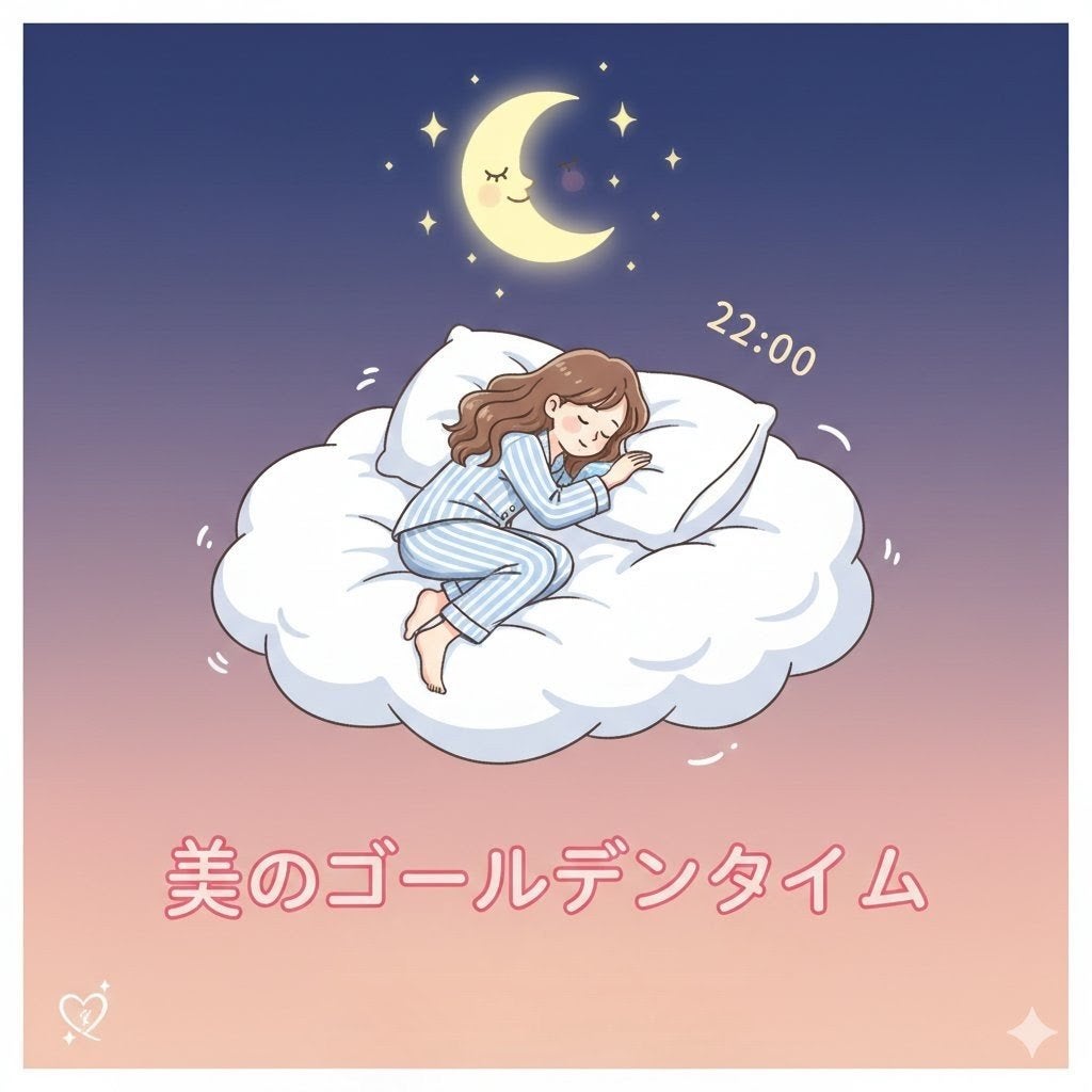 朝宮えり- ̗̀ 🐇 ̖́-フォロバ100 on LIPS 「🌙美のゴールデンタイムの真実!22時〜2時の睡眠が重要な理由と..」(1枚目)
