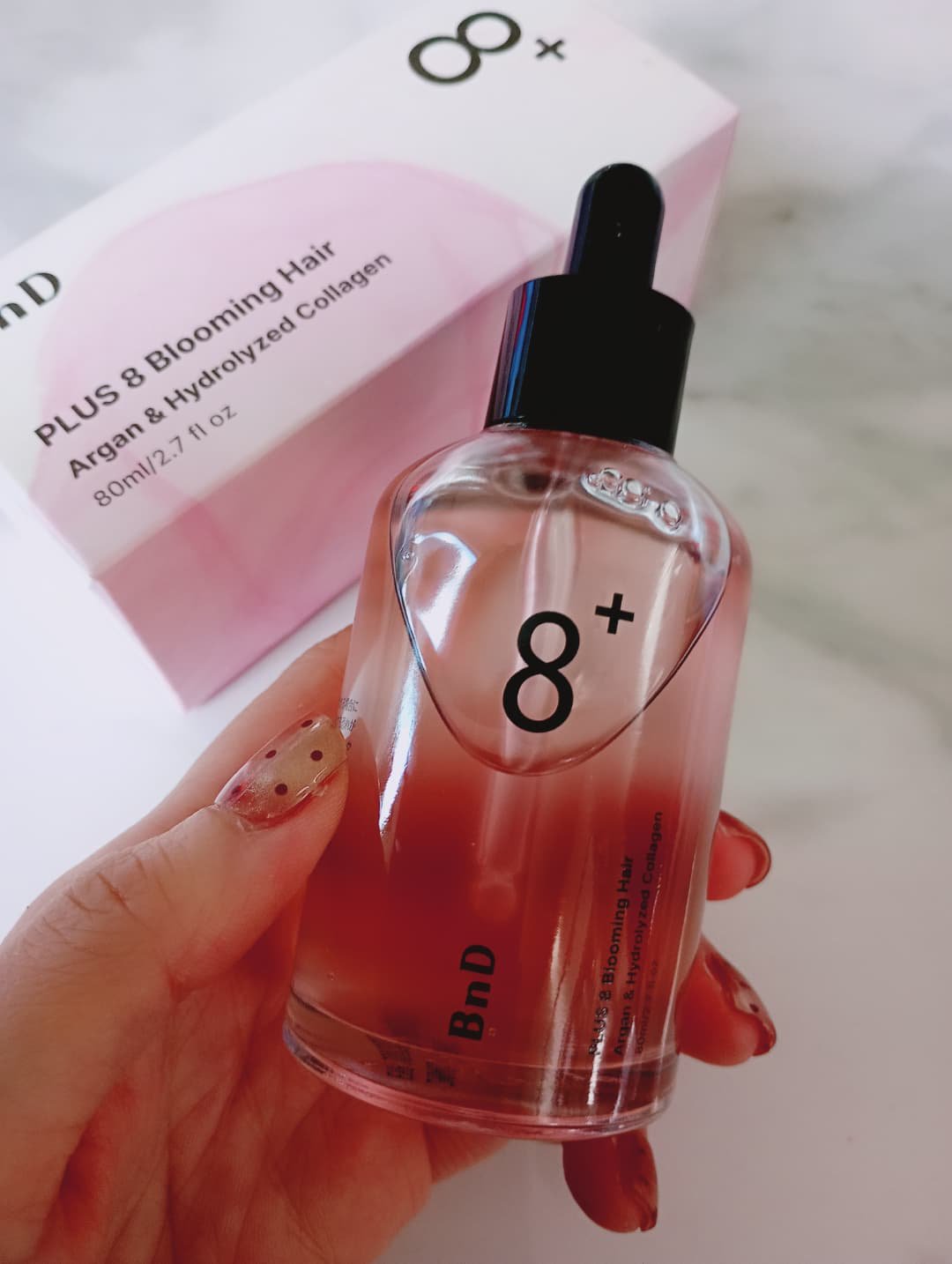 8+ブルーミングヘアオイル　ナチュラルフローラルの香り/BnD/ヘアオイルを使ったクチコミ（1枚目）