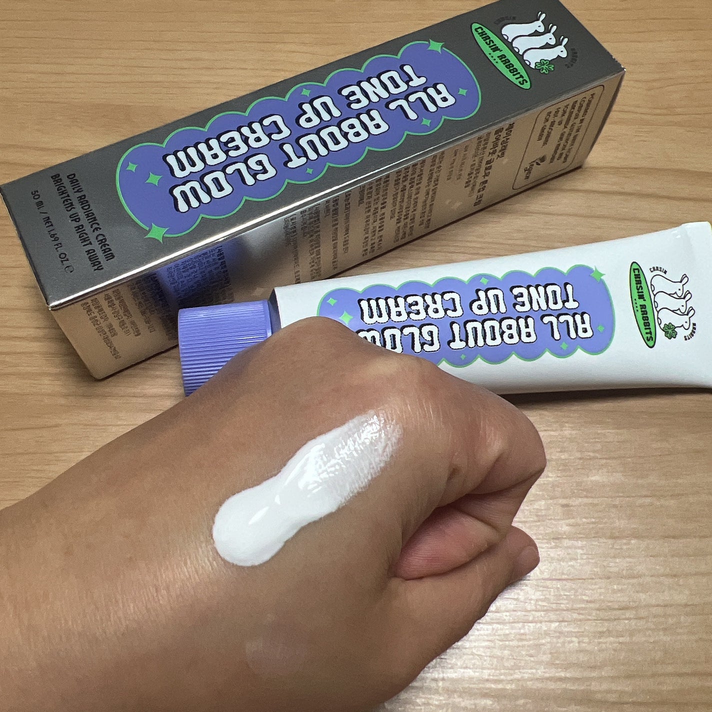 オールアバウトグロウトーンアップクリーム/CHASIN'RABBITS/化粧下地を使ったクチコミ(2枚目)