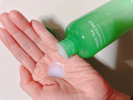 グリーンティー セラミド ミルク エッセンストナー/innisfree/化粧水を使ったクチコミ(4枚目)