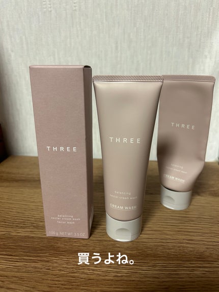 バランシングネクター クリーム ウォッシュ/THREE/洗顔フォームを使ったクチコミ(2枚目)