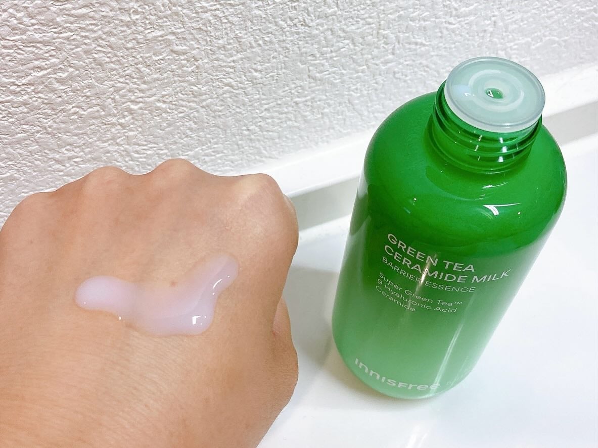 グリーンティー セラミド ミルク エッセンストナー/innisfree/化粧水を使ったクチコミ(2枚目)