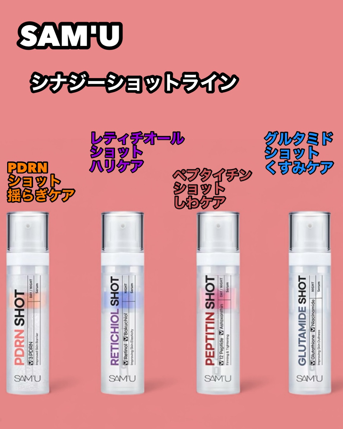 シナジーショットエディション/SAM'U/スキンケアキットを使ったクチコミ（1枚目）