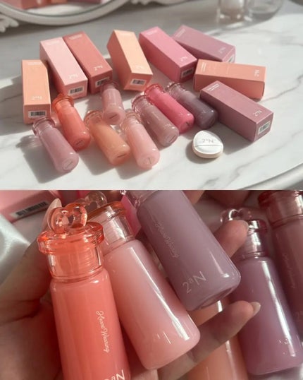 ハートウェアリングリキッドチーク 02 ピーチグロー/2aN/リキッドチークを使ったクチコミ(1枚目)