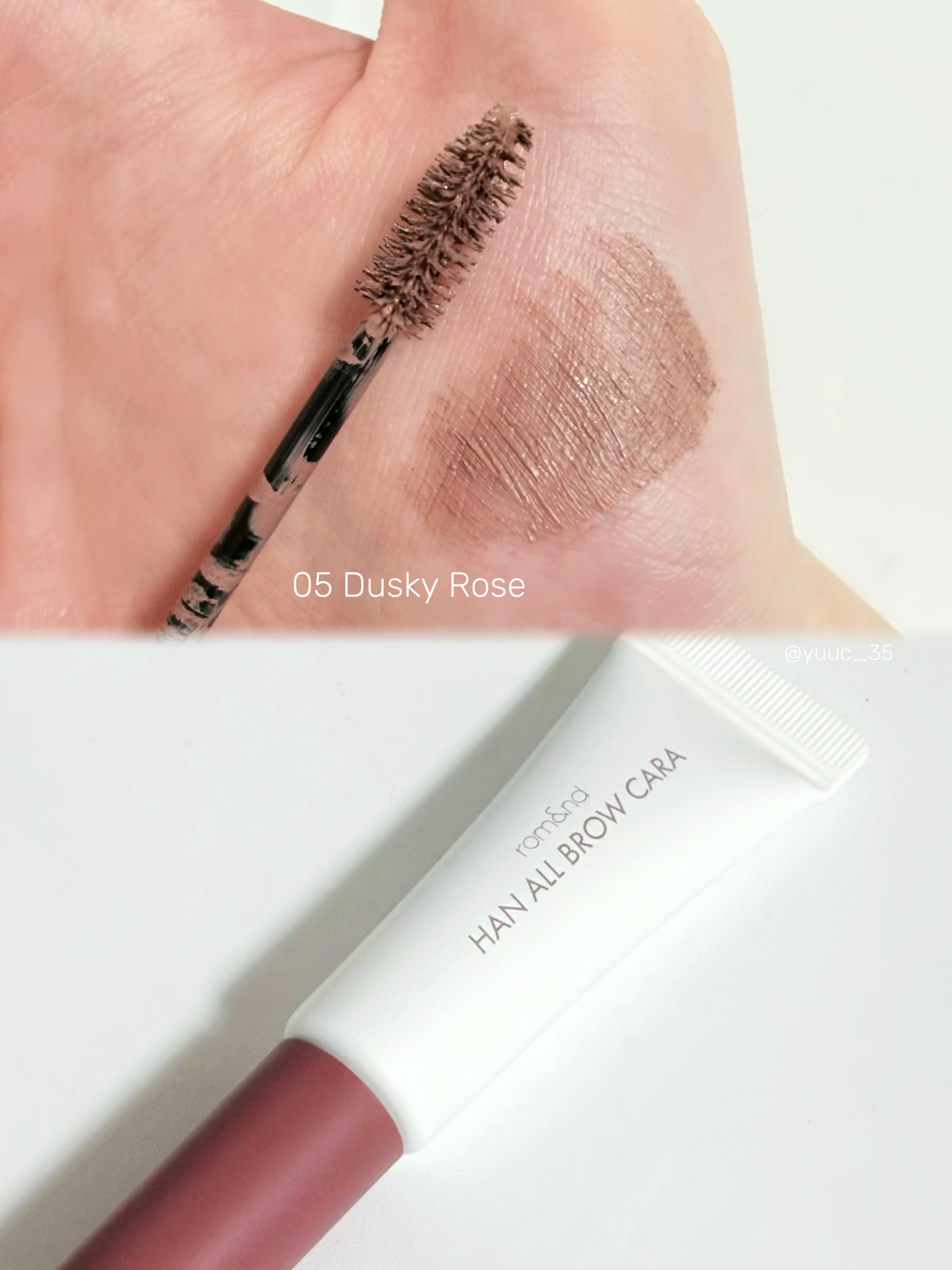 ハンオールブロウカラ/rom&nd/眉マスカラを使ったクチコミ（3枚目）