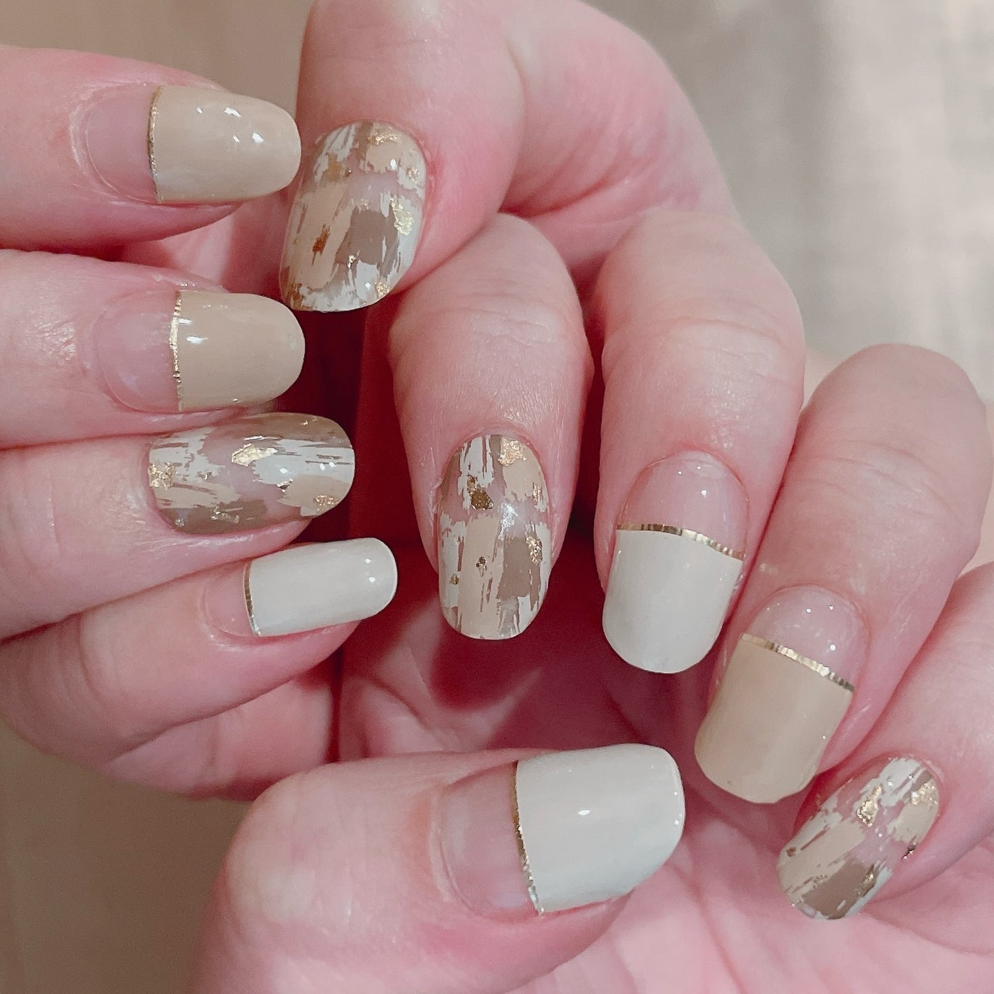 セミキュアジェルネイル(ハンド)/ohora/ネイルシールを使ったクチコミ(1枚目)