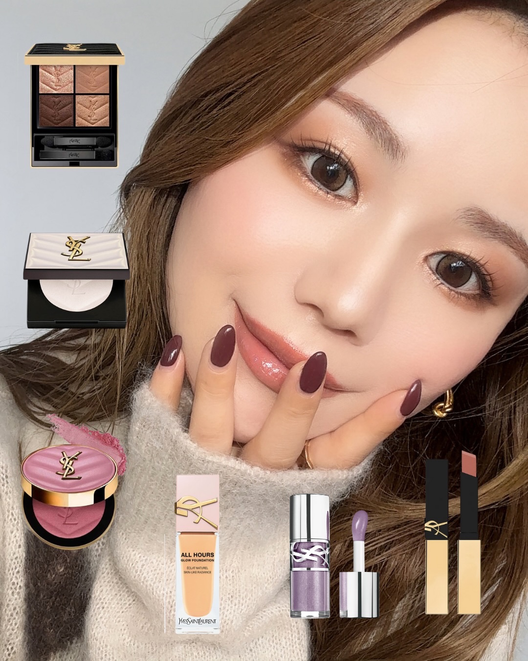 YSL縛り💄
肌バッチバチ、目も口元も
キラっキラ強強でアがる〜〜😍

並んでるだけで可愛いパケも罪深い🫶🏻

ホリデー限定のギフトラッピングも
登場してるので自分へのご褒美やプレゼントにも是非🎄❄️

𓂃𓂃𓂃𓂃𓂃𓂃�