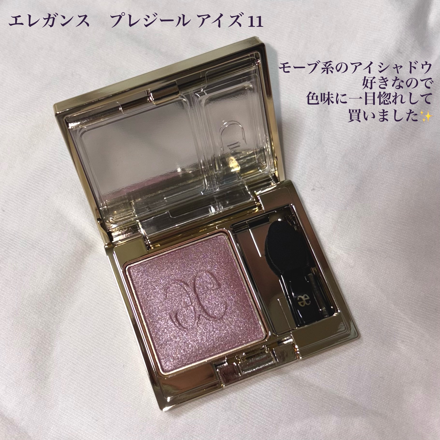 エレガンス プレジール アイズ 11 ウォームパープル/Elégance/単色アイシャドウを使ったクチコミ（2枚目）