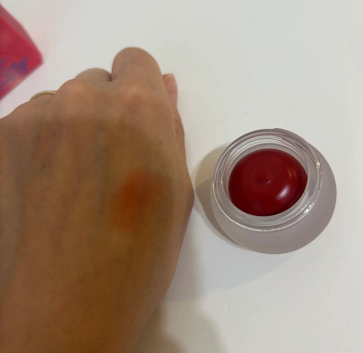 リップアンドチーク ブラーリープリンポット/fwee/口紅を使ったクチコミ(2枚目)